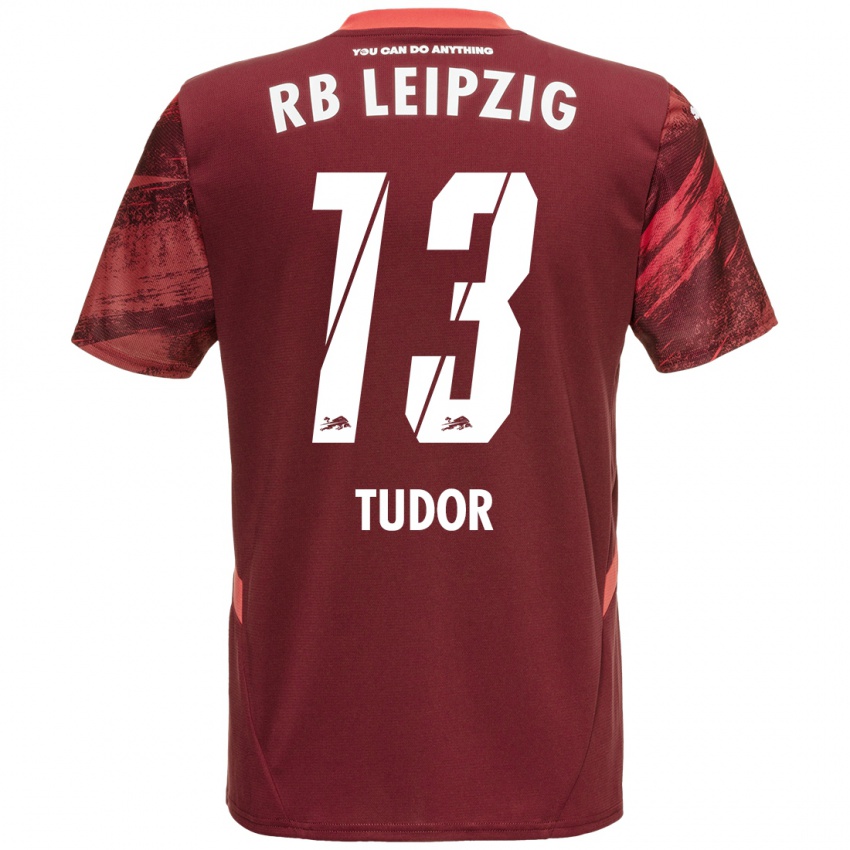 Niño Camiseta Aaron Tudor #13 Borgoña 2ª Equipación 2024/25 La Camisa Chile