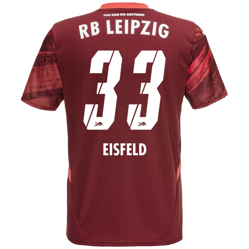 Niño Camiseta Tom Eisfeld #33 Borgoña 2ª Equipación 2024/25 La Camisa Chile