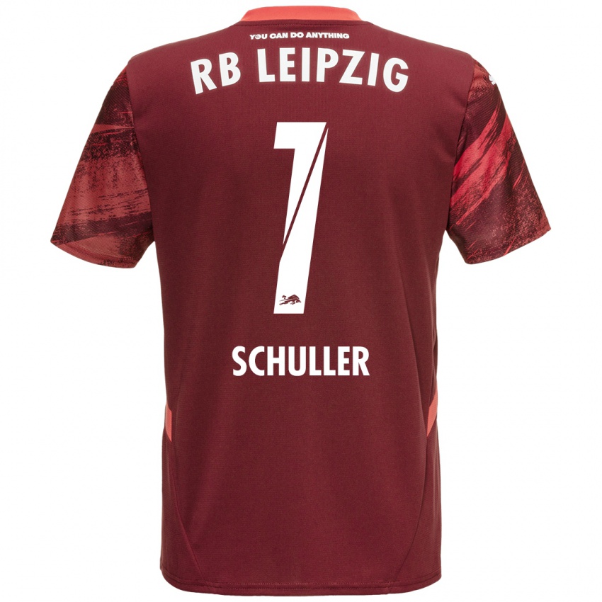 Niño Camiseta Gina Schüller #1 Borgoña 2ª Equipación 2024/25 La Camisa Chile