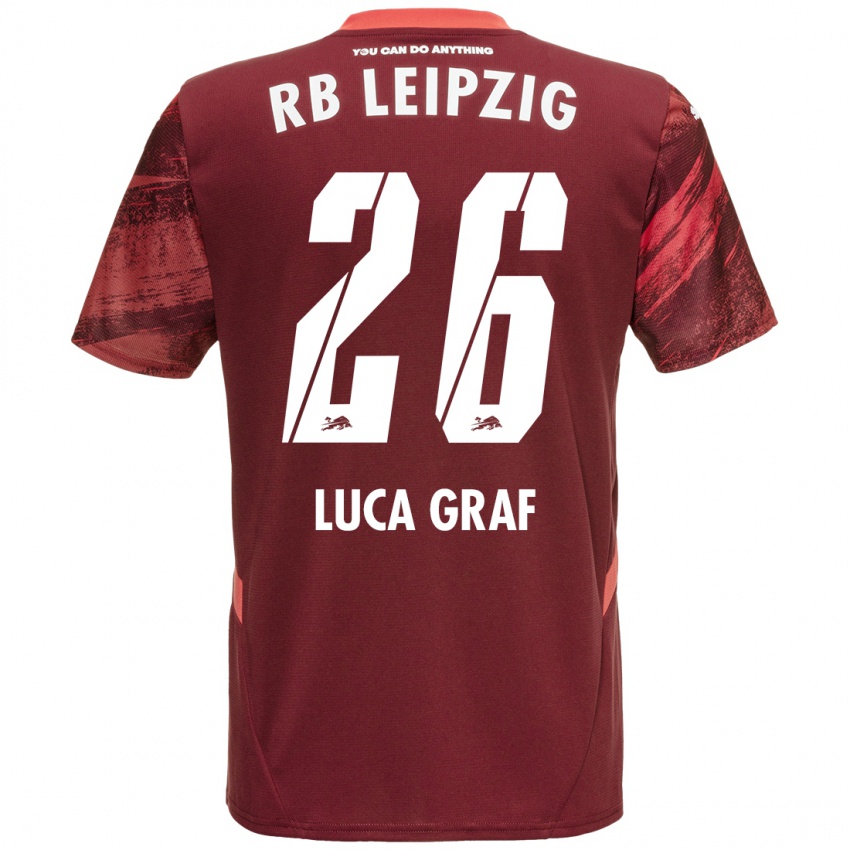 Niño Camiseta Luca Marie Graf #26 Borgoña 2ª Equipación 2024/25 La Camisa Chile