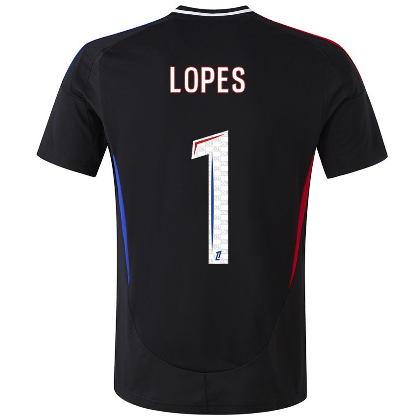 Niño Camiseta Anthony Lopes #1 Negro 2ª Equipación 2024/25 La Camisa Chile