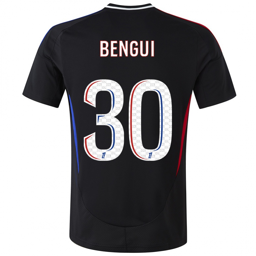 Niño Camiseta Justin Bengui Joao #30 Negro 2ª Equipación 2024/25 La Camisa Chile