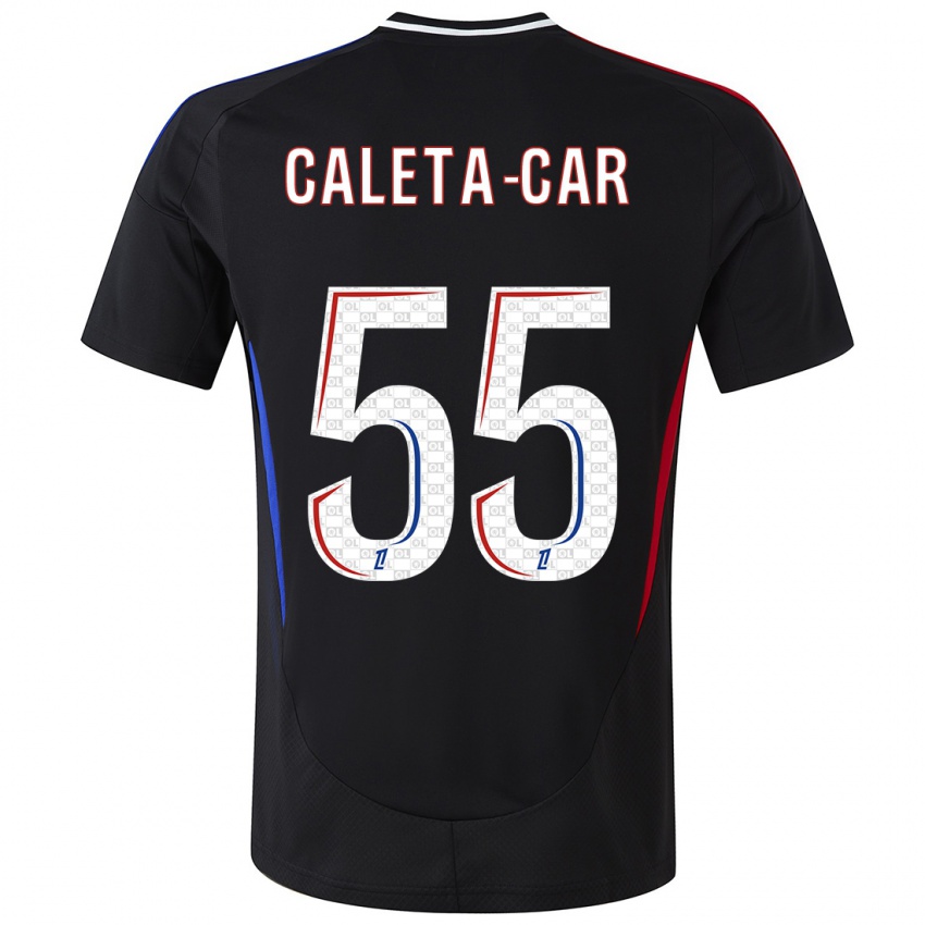 Niño Camiseta Duje Caleta-Car #55 Negro 2ª Equipación 2024/25 La Camisa Chile