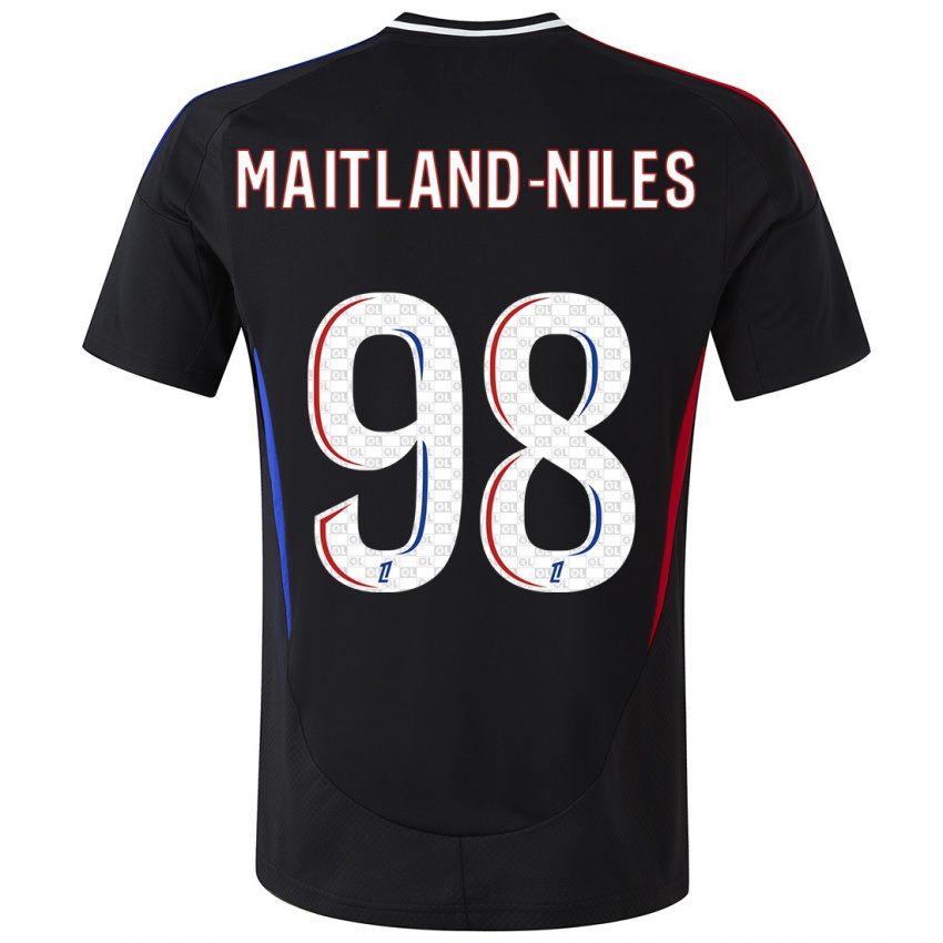 Niño Camiseta Ainsley Maitland-Niles #98 Negro 2ª Equipación 2024/25 La Camisa Chile