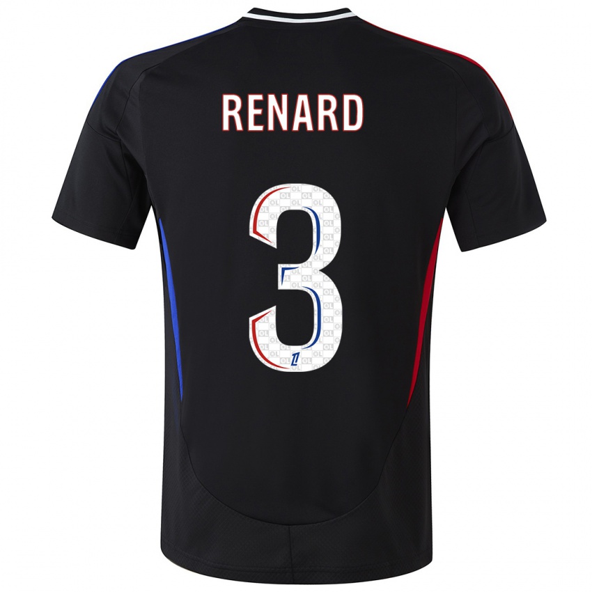 Niño Camiseta Wendie Renard #3 Negro 2ª Equipación 2024/25 La Camisa Chile