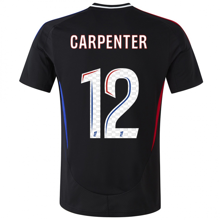 Niño Camiseta Ellie Carpenter #12 Negro 2ª Equipación 2024/25 La Camisa Chile