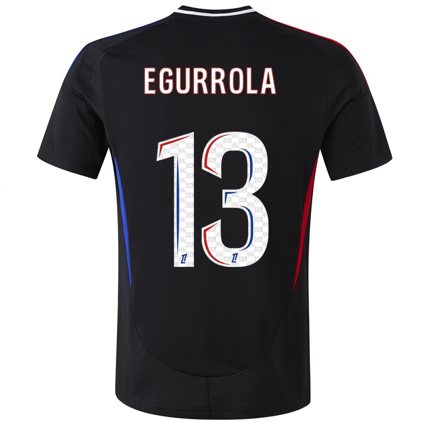 Niño Camiseta Damaris Egurrola #13 Negro 2ª Equipación 2024/25 La Camisa Chile