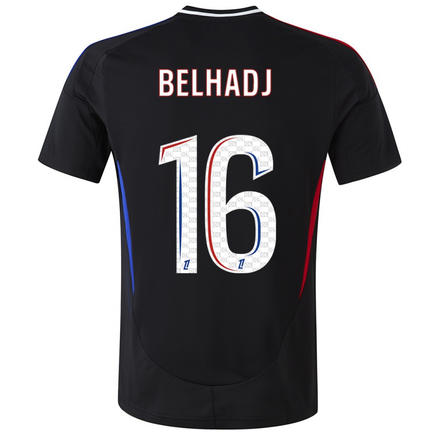 Niño Camiseta Féerine Belhadj #16 Negro 2ª Equipación 2024/25 La Camisa Chile