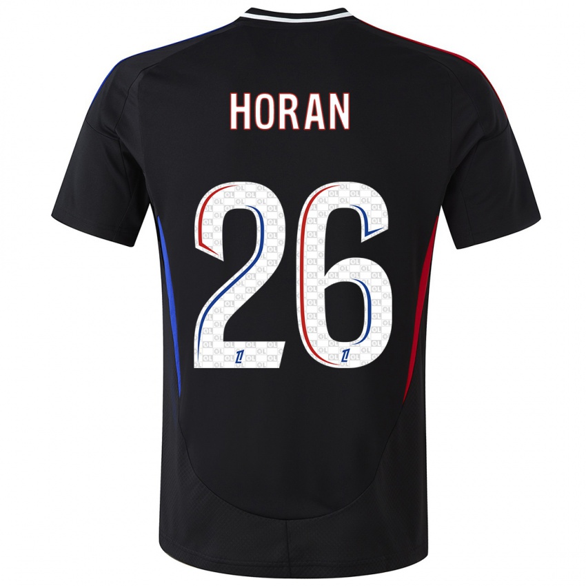 Niño Camiseta Lindsey Horan #26 Negro 2ª Equipación 2024/25 La Camisa Chile