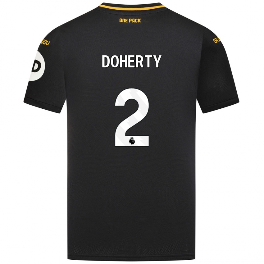 Niño Camiseta Matt Doherty #2 Negro 2ª Equipación 2024/25 La Camisa Chile