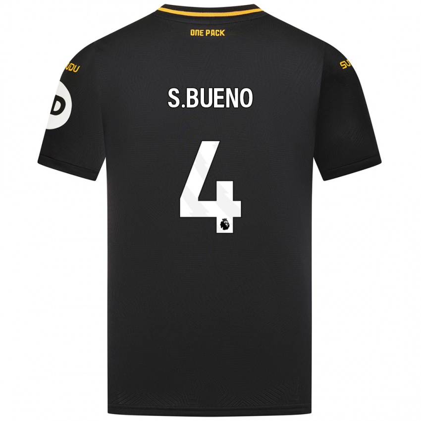 Niño Camiseta Santiago Bueno #4 Negro 2ª Equipación 2024/25 La Camisa Chile