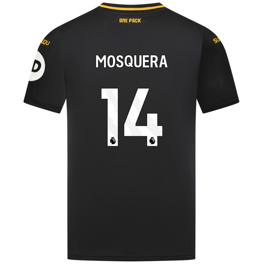 Niño Camiseta Yerson Mosquera #14 Negro 2ª Equipación 2024/25 La Camisa Chile