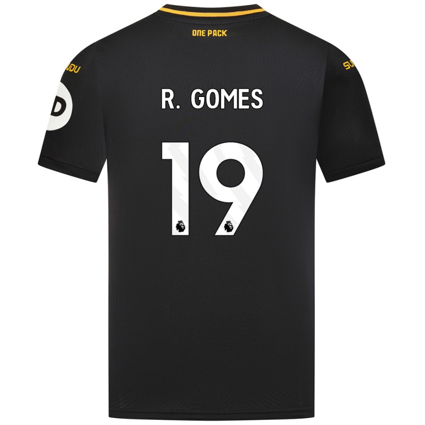 Niño Camiseta Rodrigo Gomes #19 Negro 2ª Equipación 2024/25 La Camisa Chile