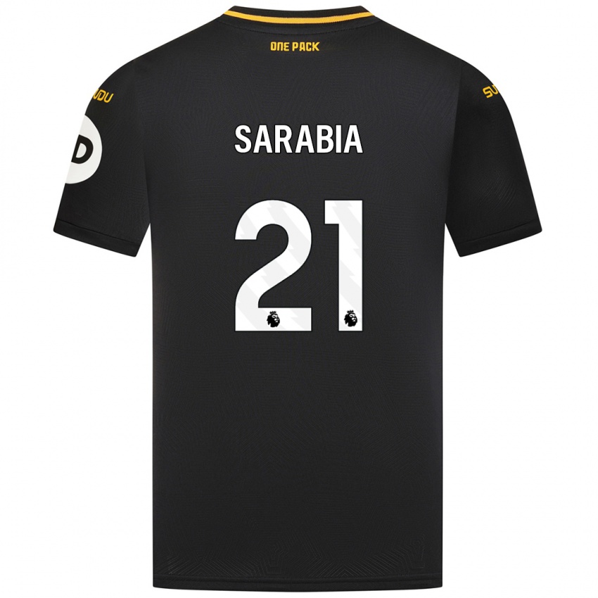 Niño Camiseta Pablo Sarabia #21 Negro 2ª Equipación 2024/25 La Camisa Chile