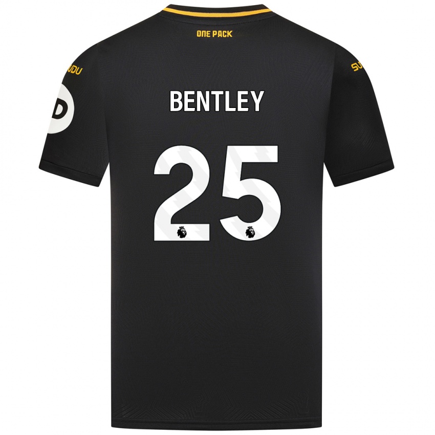 Niño Camiseta Daniel Bentley #25 Negro 2ª Equipación 2024/25 La Camisa Chile