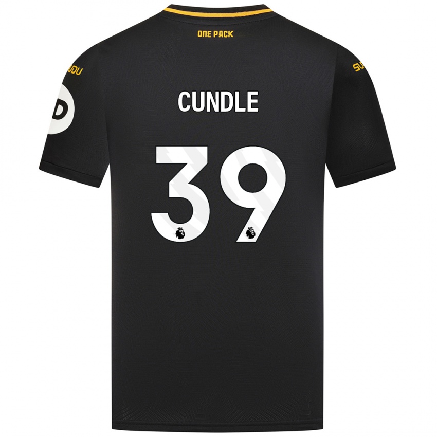 Niño Camiseta Luke Cundle #39 Negro 2ª Equipación 2024/25 La Camisa Chile