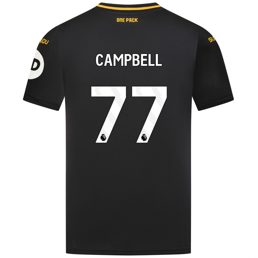 Niño Camiseta Chem Campbell #77 Negro 2ª Equipación 2024/25 La Camisa Chile