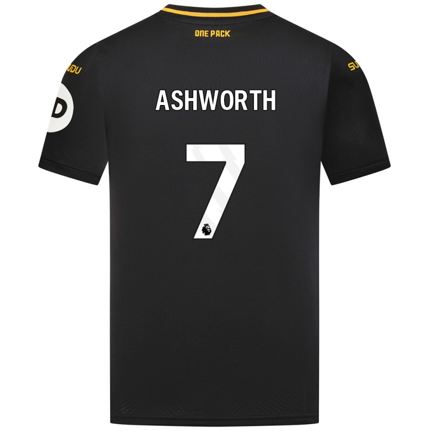 Niño Camiseta Fin Ashworth #7 Negro 2ª Equipación 2024/25 La Camisa Chile