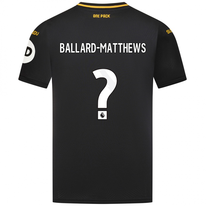 Niño Camiseta Emilio Ballard-Matthews #0 Negro 2ª Equipación 2024/25 La Camisa Chile