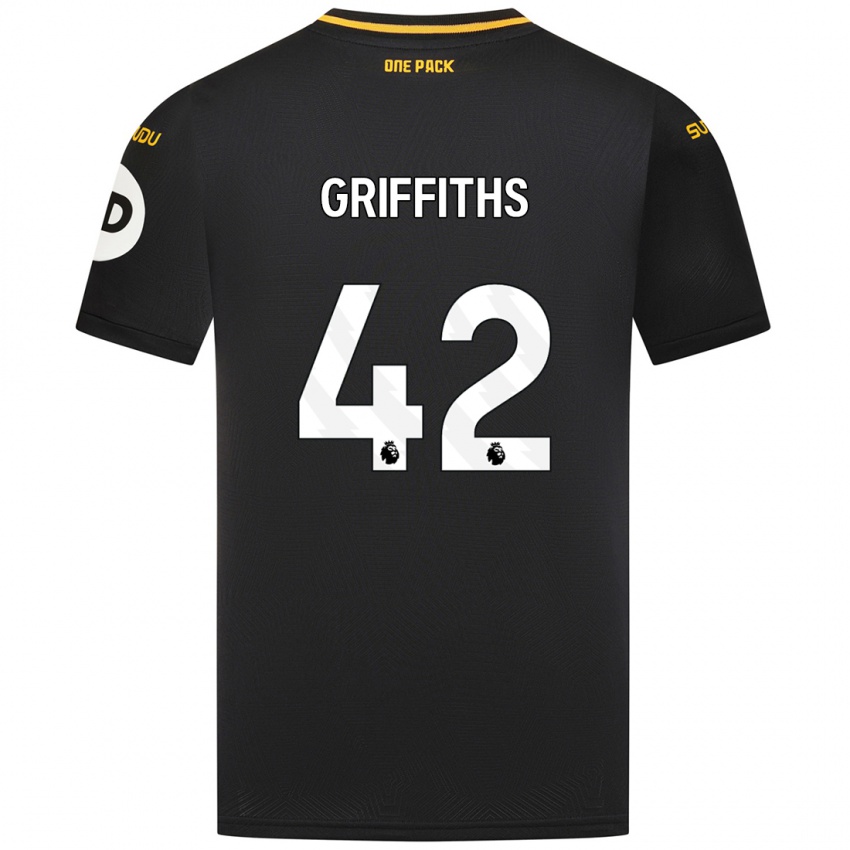 Niño Camiseta Harvey Griffiths #42 Negro 2ª Equipación 2024/25 La Camisa Chile