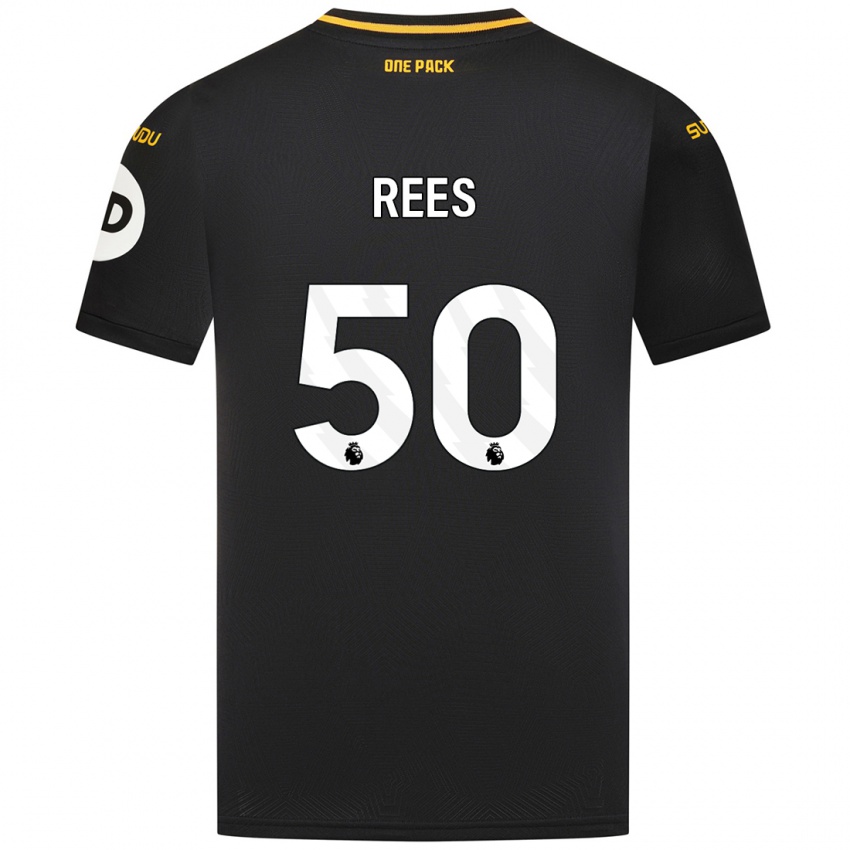 Niño Camiseta Mason Rees #50 Negro 2ª Equipación 2024/25 La Camisa Chile