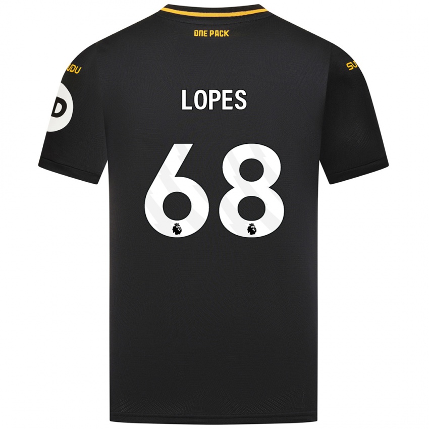 Niño Camiseta Leo Lopes #68 Negro 2ª Equipación 2024/25 La Camisa Chile