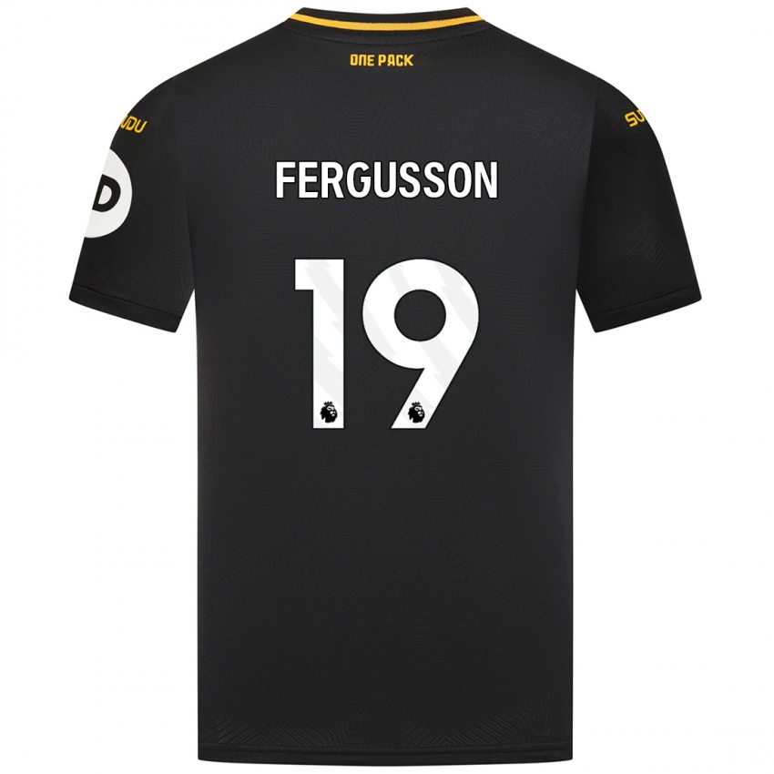 Niño Camiseta Liv Fergusson #19 Negro 2ª Equipación 2024/25 La Camisa Chile