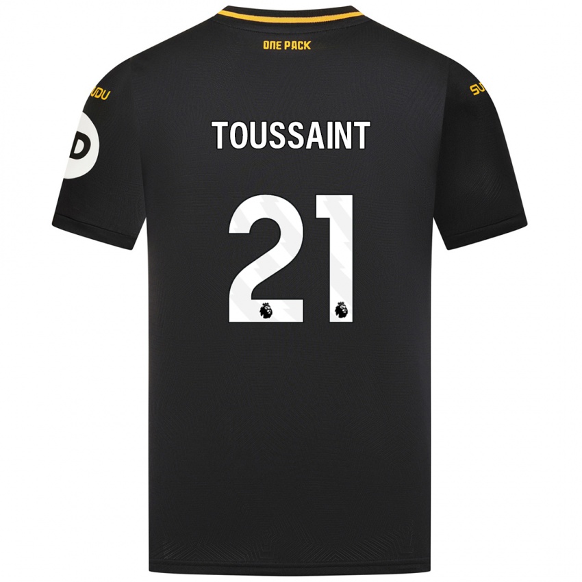 Niño Camiseta Destiney Toussaint #21 Negro 2ª Equipación 2024/25 La Camisa Chile