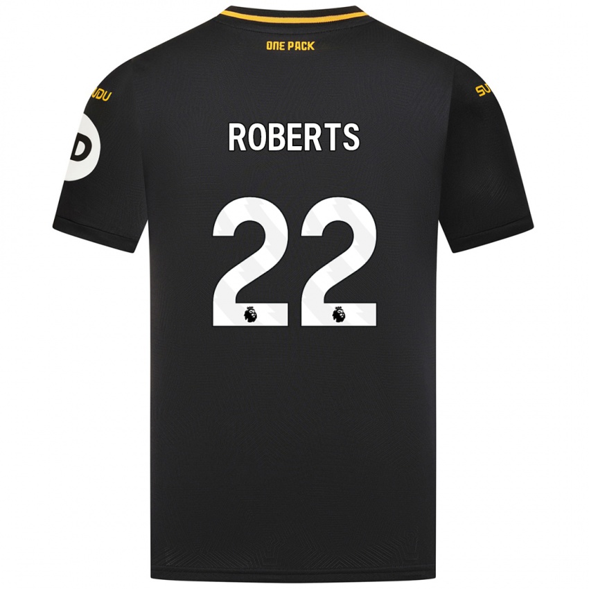 Niño Camiseta Beth Roberts #22 Negro 2ª Equipación 2024/25 La Camisa Chile