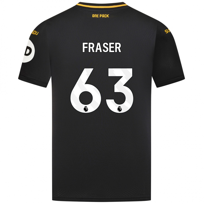 Niño Camiseta Nathan Fraser #63 Negro 2ª Equipación 2024/25 La Camisa Chile