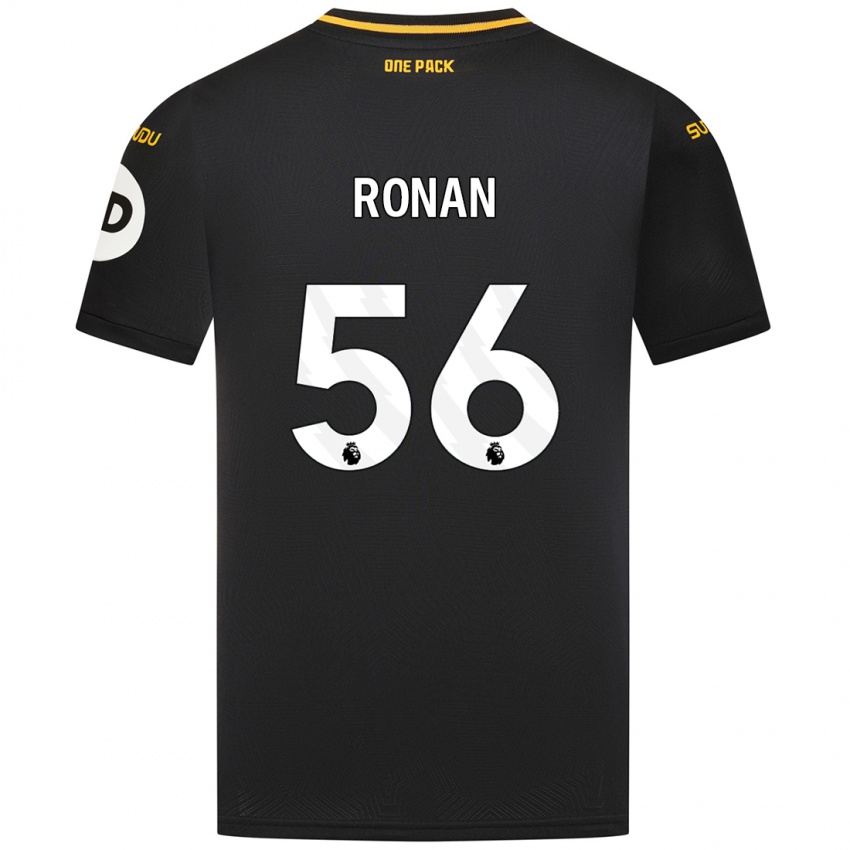 Niño Camiseta Connor Ronan #56 Negro 2ª Equipación 2024/25 La Camisa Chile