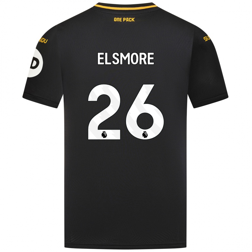 Niño Camiseta Ria Elsmore #26 Negro 2ª Equipación 2024/25 La Camisa Chile