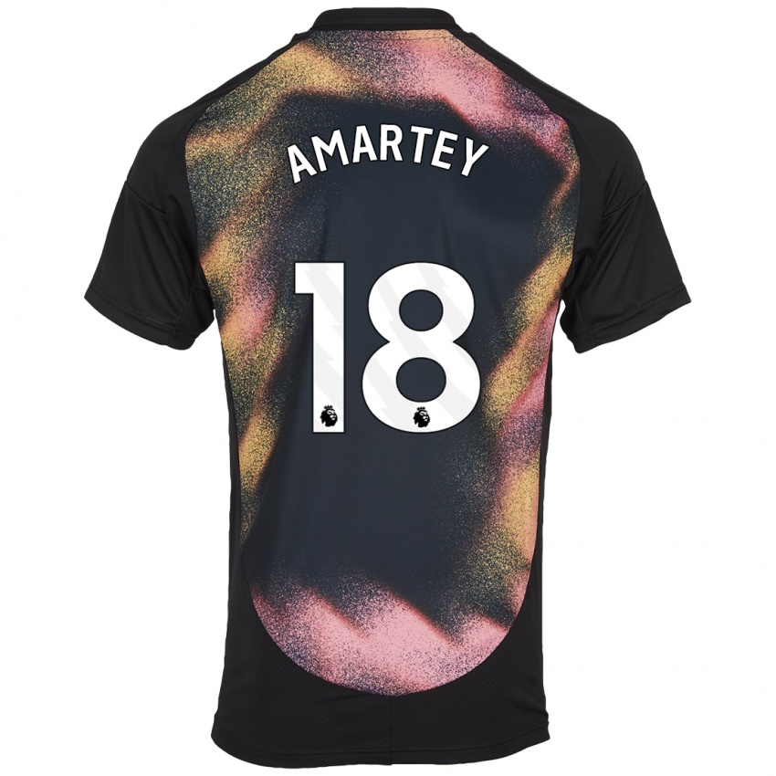 Niño Camiseta Daniel Amartey #18 Negro Blanco 2ª Equipación 2024/25 La Camisa Chile