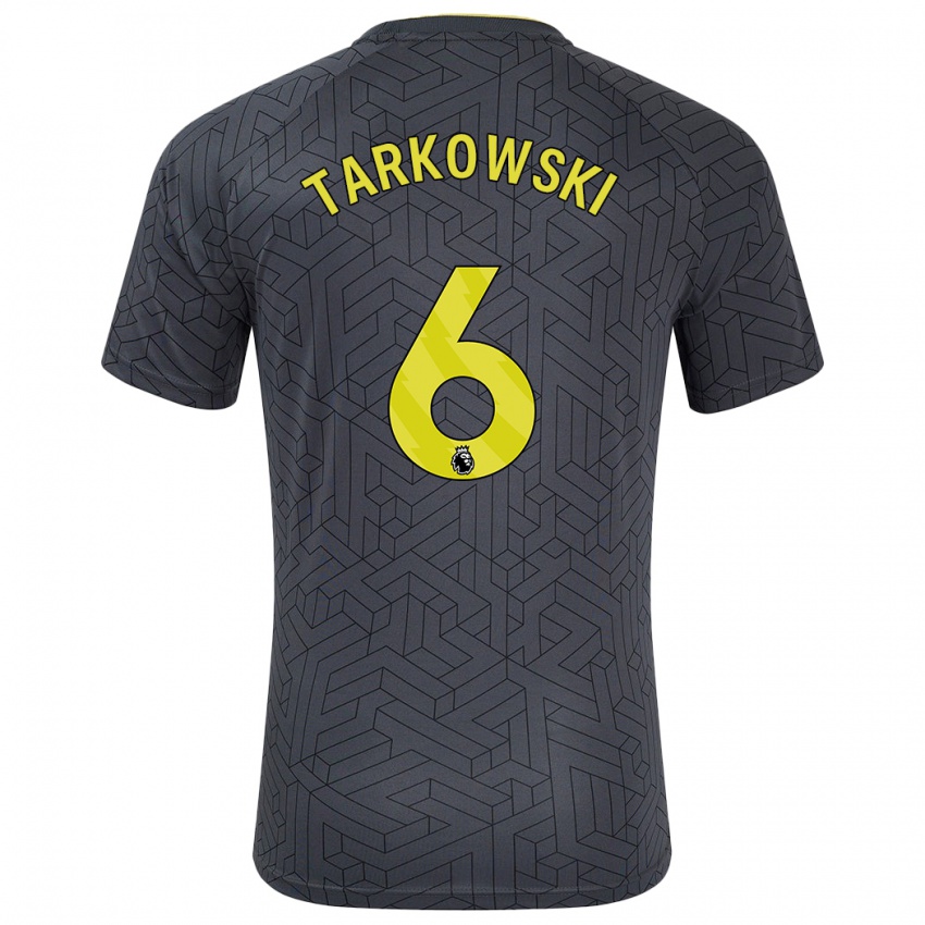 Niño Camiseta James Tarkowski #6 Negro Amarillo 2ª Equipación 2024/25 La Camisa Chile