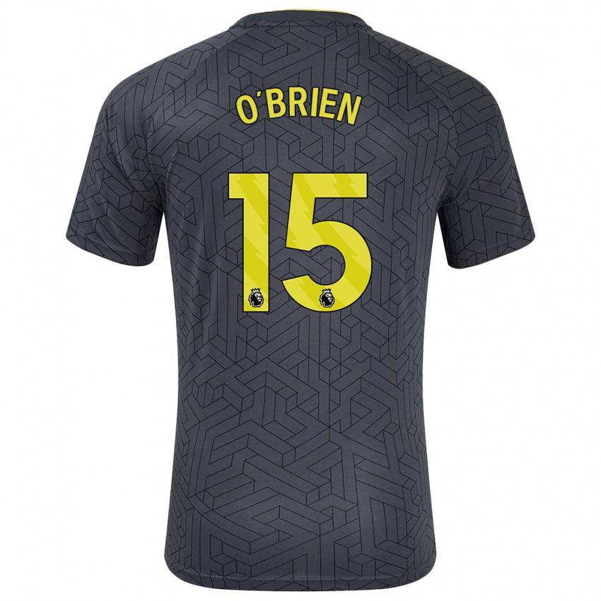 Niño Camiseta Jake O'brien #15 Negro Amarillo 2ª Equipación 2024/25 La Camisa Chile