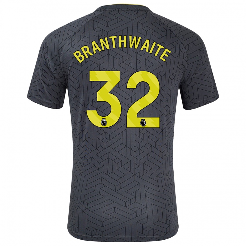 Niño Camiseta Jarrad Branthwaite #32 Negro Amarillo 2ª Equipación 2024/25 La Camisa Chile