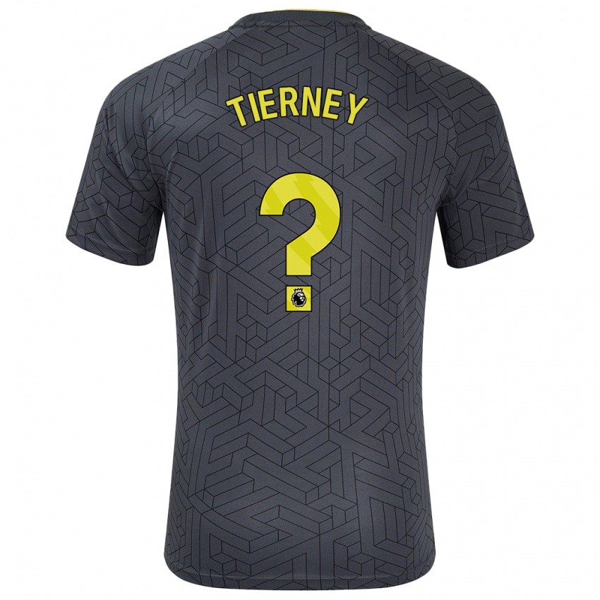 Niño Camiseta Jack Tierney #0 Negro Amarillo 2ª Equipación 2024/25 La Camisa Chile