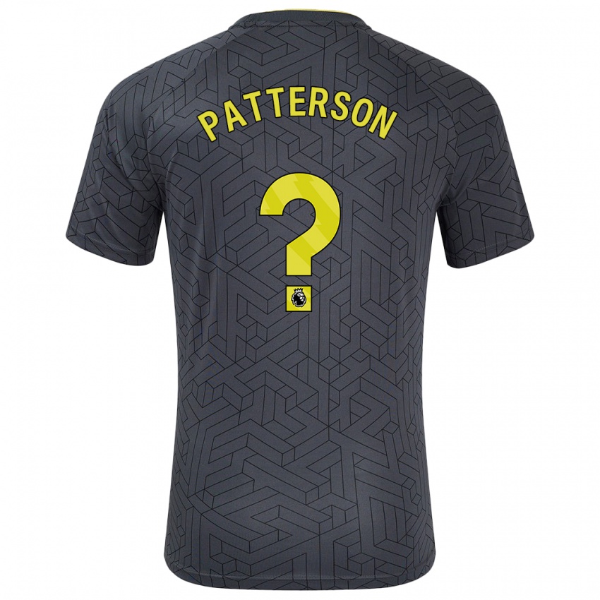 Niño Camiseta Jack Patterson #0 Negro Amarillo 2ª Equipación 2024/25 La Camisa Chile