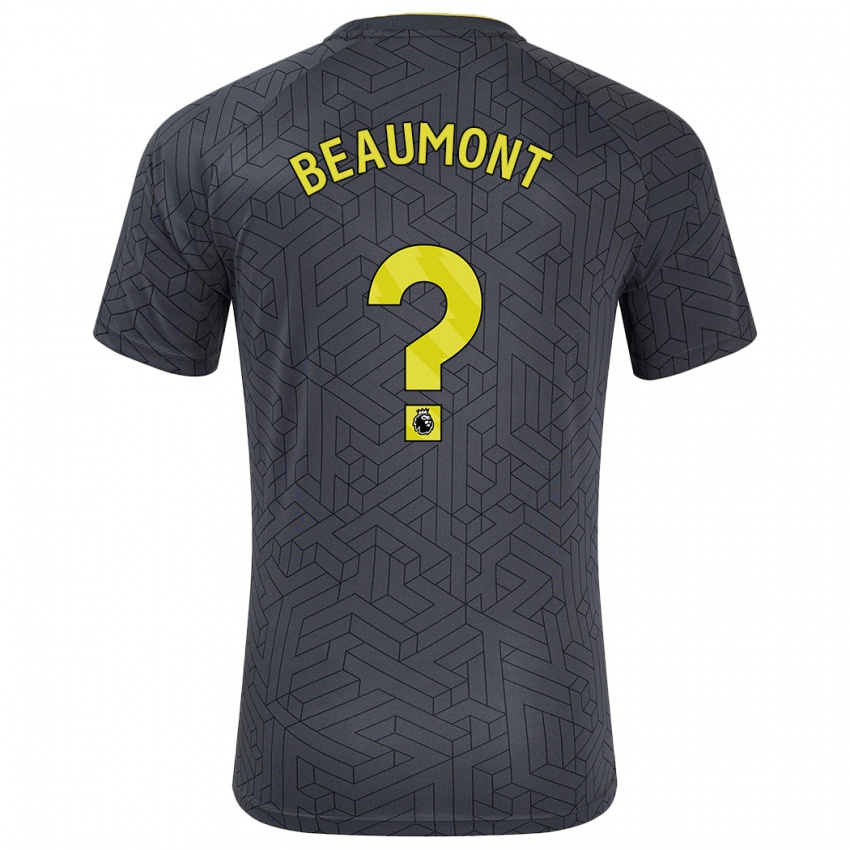 Niño Camiseta Jacob Beaumont-Clark #0 Negro Amarillo 2ª Equipación 2024/25 La Camisa Chile