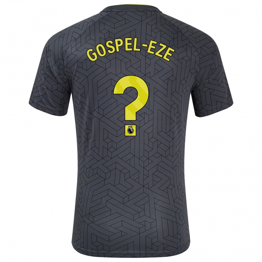 Niño Camiseta Goodness Gospel-Eze #0 Negro Amarillo 2ª Equipación 2024/25 La Camisa Chile