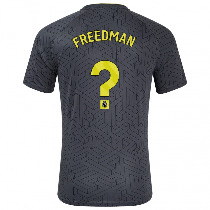 Niño Camiseta Freddie Freedman #0 Negro Amarillo 2ª Equipación 2024/25 La Camisa Chile