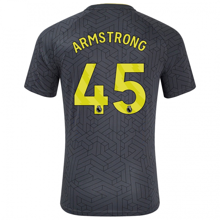 Niño Camiseta Harrison Armstrong #45 Negro Amarillo 2ª Equipación 2024/25 La Camisa Chile