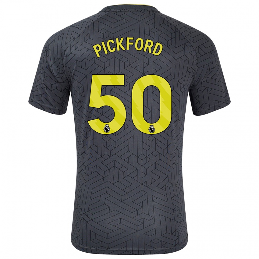 Niño Camiseta George Pickford #50 Negro Amarillo 2ª Equipación 2024/25 La Camisa Chile