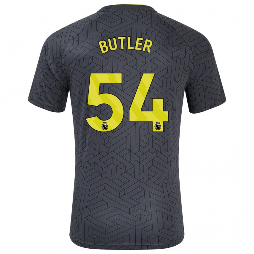 Niño Camiseta Jack Butler #54 Negro Amarillo 2ª Equipación 2024/25 La Camisa Chile