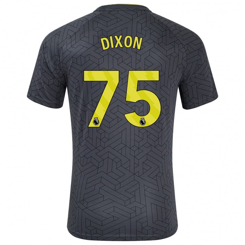 Niño Camiseta Roman Dixon #75 Negro Amarillo 2ª Equipación 2024/25 La Camisa Chile