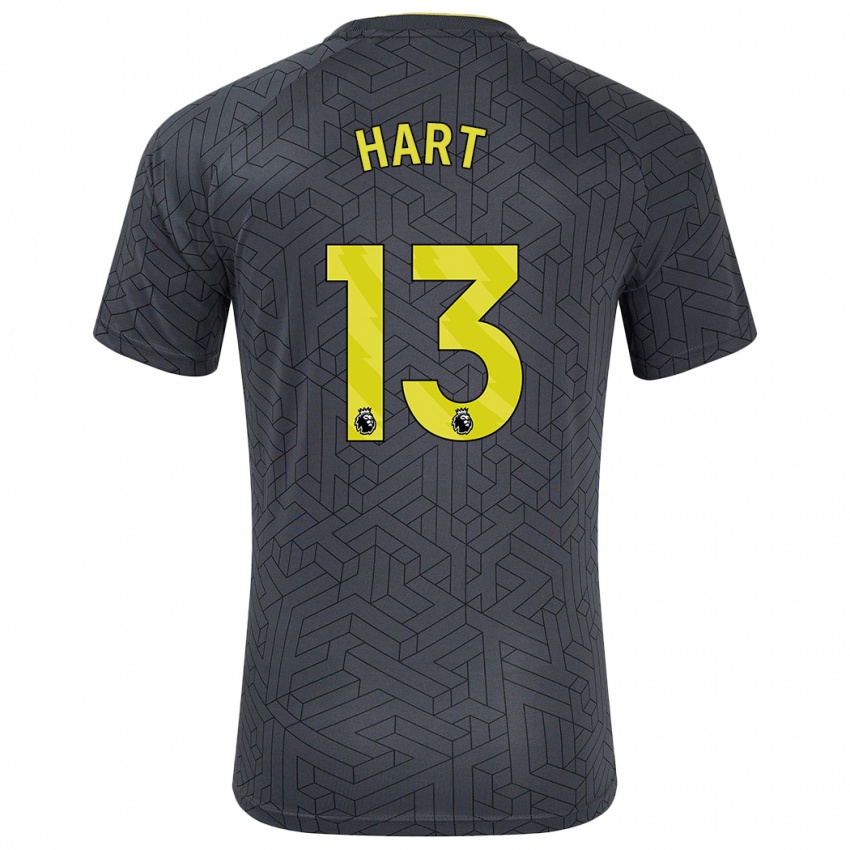 Niño Camiseta Libby Hart #13 Negro Amarillo 2ª Equipación 2024/25 La Camisa Chile