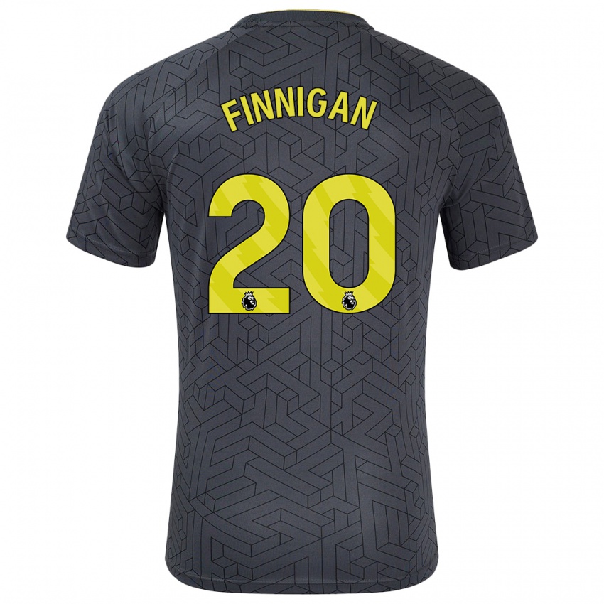 Niño Camiseta Megan Finnigan #20 Negro Amarillo 2ª Equipación 2024/25 La Camisa Chile