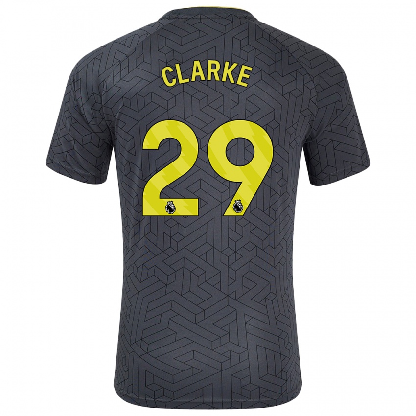 Niño Camiseta Abbey Clarke #29 Negro Amarillo 2ª Equipación 2024/25 La Camisa Chile