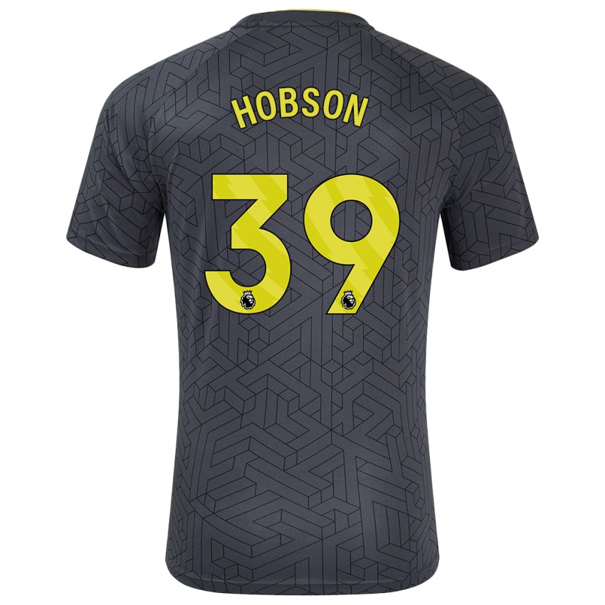 Niño Camiseta Issy Hobson #39 Negro Amarillo 2ª Equipación 2024/25 La Camisa Chile