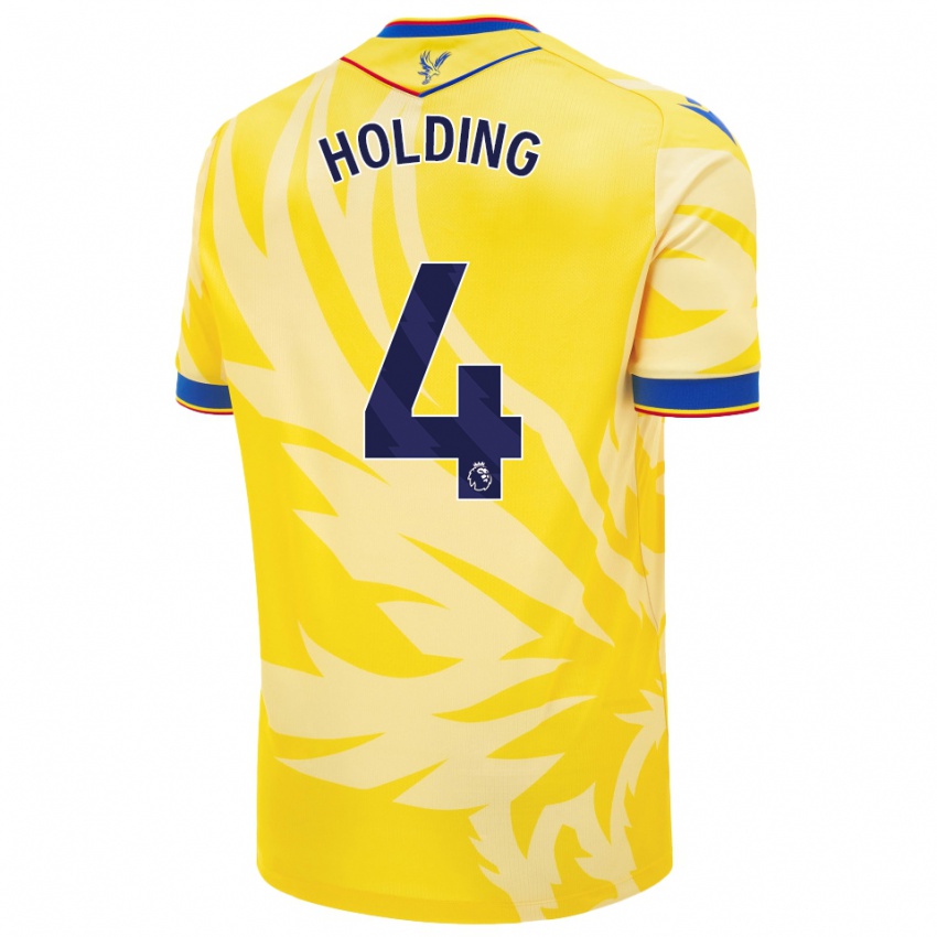 Niño Camiseta Rob Holding #4 Amarillo 2ª Equipación 2024/25 La Camisa Chile